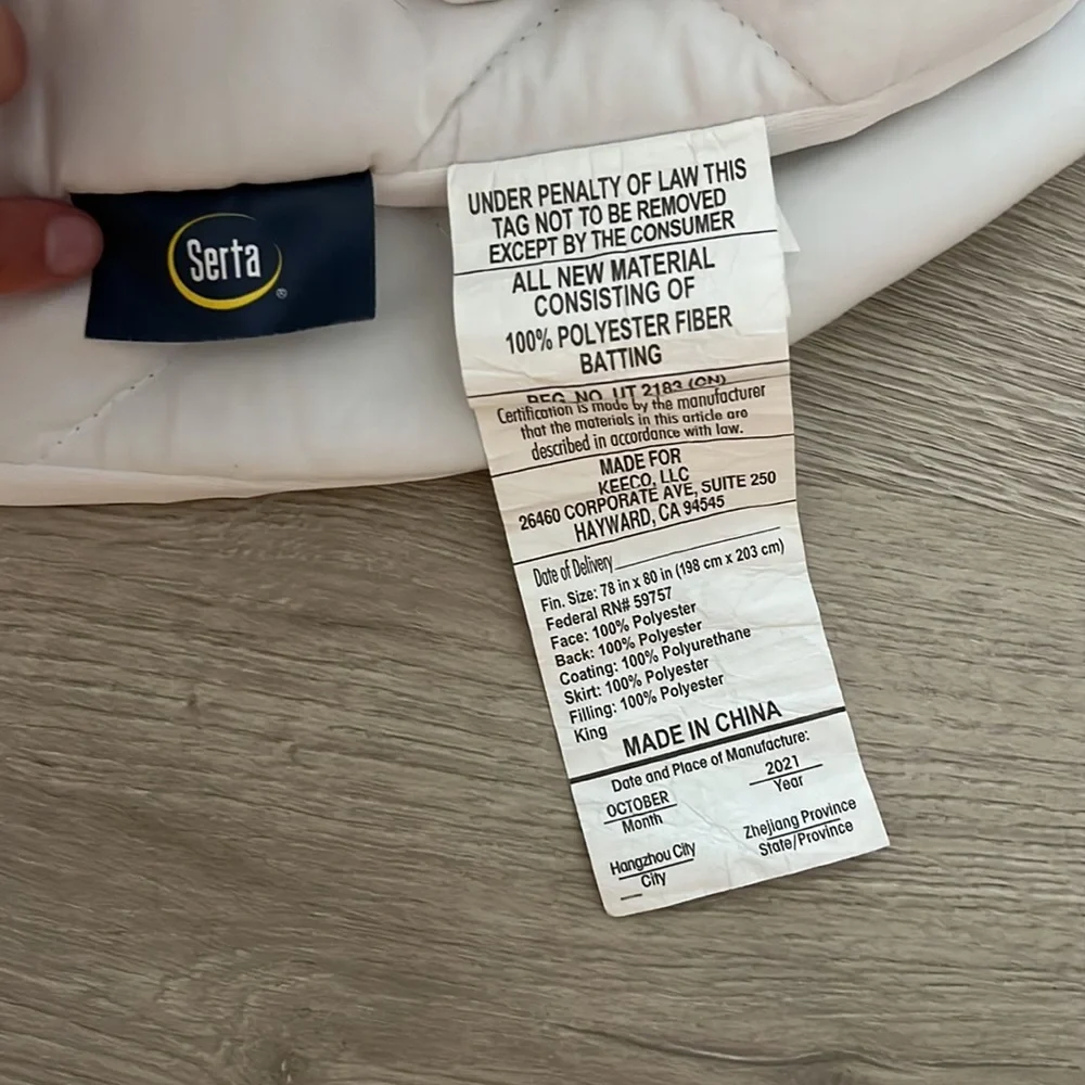 Serra King Size mattress cover